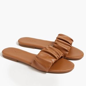 J. Crew BNWT One Strap Slide Sandals  - Brown - Size 6.5
